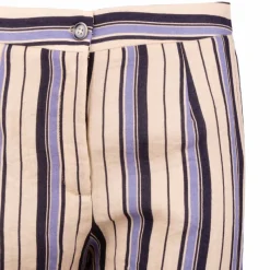 Sale Pantalon taille haute large à rayures Femme Femme Pantalon