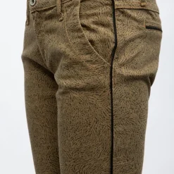 Outlet Pantalon vintage taille basse imprimé Femme Femme Pantalon