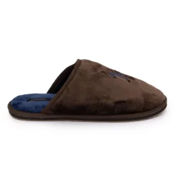 Hot Pantoufles en fausse fourrure avec grand logo brodé Homme Homme Chaussons