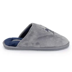 Outlet Pantoufles en fausse fourrure avec grand logo brodé Homme Homme Chaussons