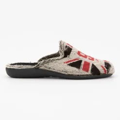 Online Pantoufles es effet moutonné drapeau londonien Homme Homme Chaussons