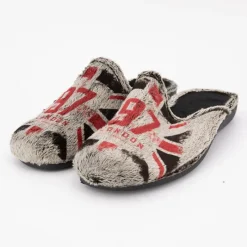 Online Pantoufles es effet moutonné drapeau londonien Homme Homme Chaussons