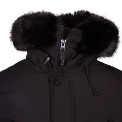Outlet Parka avec capuche fourrée e curling zippée Homme Homme Veste, Doudoune, Manteau