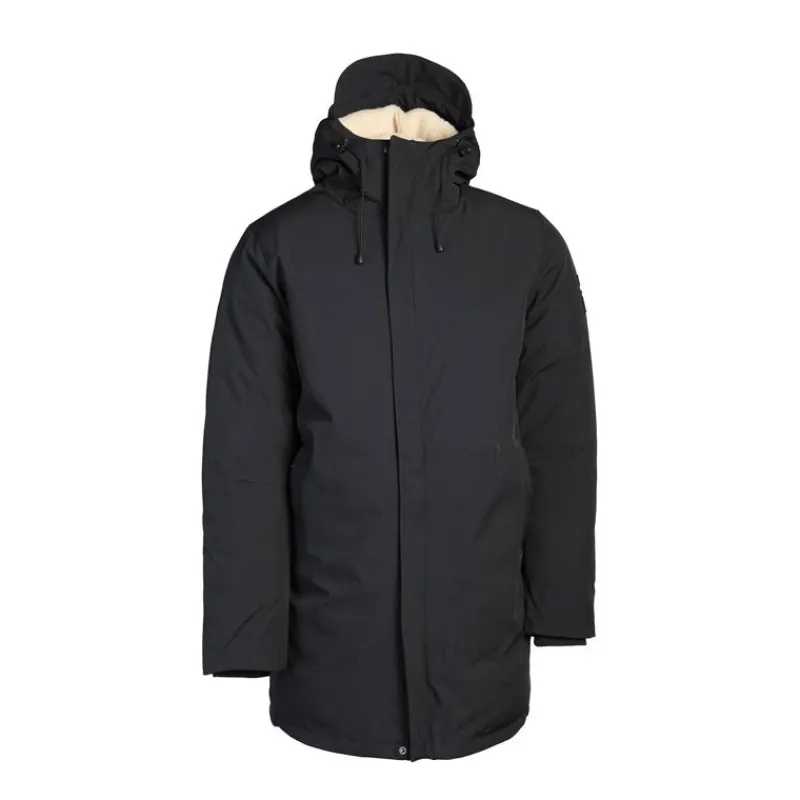 Clearance Parka blanco regular avec capuche fausse fourrure Homme Homme Veste, Doudoune, Manteau