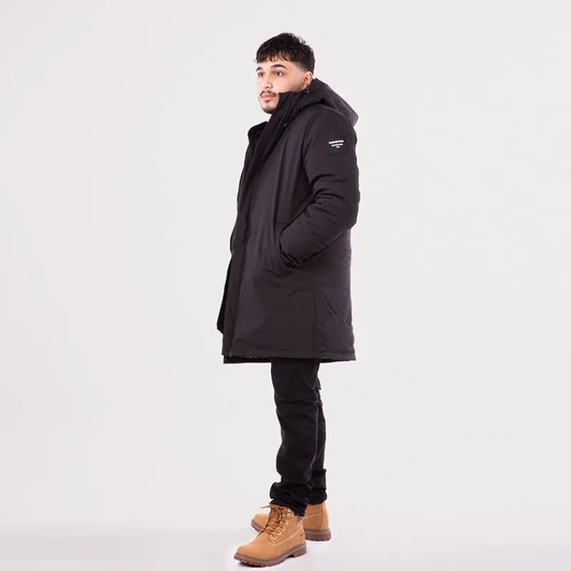 Best Parka blanco regular avec capuche fausse fourrure Homme Homme Veste, Doudoune, Manteau