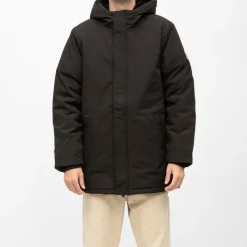 Parka cal courte à capuche logo relief Homme Homme Veste, Doudoune, Manteau