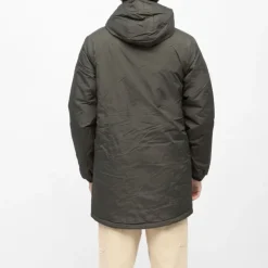 Outlet Parka lisse zippé capuche intérieur polaire Homme Homme Veste, Doudoune, Manteau