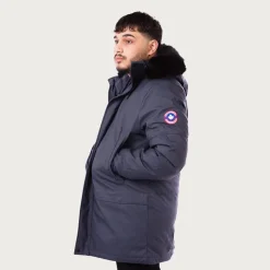 Clearance Parka macadam navy Homme Homme Veste, Doudoune, Manteau