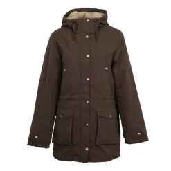 Clearance Parka marron foncé intérieur doublé mi longue Femme Femme Veste, Doudoune, Manteau