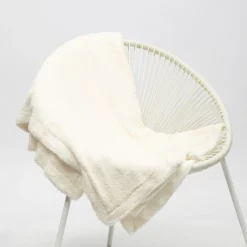 New Plaid doux effet fausse fourrure intérieur moutonné Mixte Linge De Maison