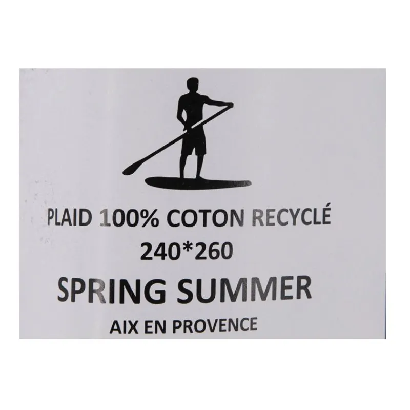 Sale Plaid 240x260cm Mixte Noir Linge De Maison