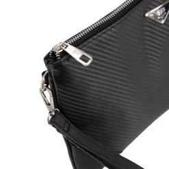 Pochette texturée poignet carbone 30x20x2cm Homme Homme Sac, Petite Maroquinerie