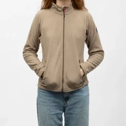 Discount Polaire zippee taupe paula Femme Femme Pull, Gilet, Sweat