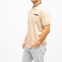 Hot Polo avec poche zippée bande colorée sur le col Homme Homme Polo