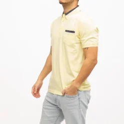 New Polo avec poche zippée bande colorée sur le col Homme Homme Polo