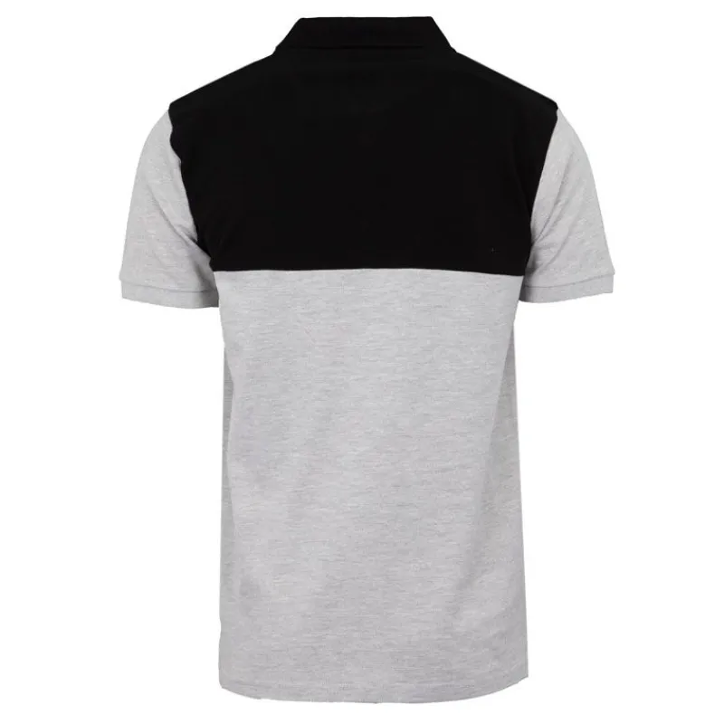 Best Polo color block col zippé avec logo écusson Homme Homme Polo