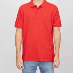 Outlet Polo coton basique regular avec logo brodé Homme Homme Polo