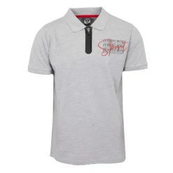 Polo coton col zippé imprimé Sport manuscrit Homme Homme Polo
