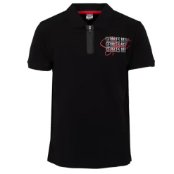 Hot Polo coton col zippé imprimé Sport manuscrit Homme Homme Polo