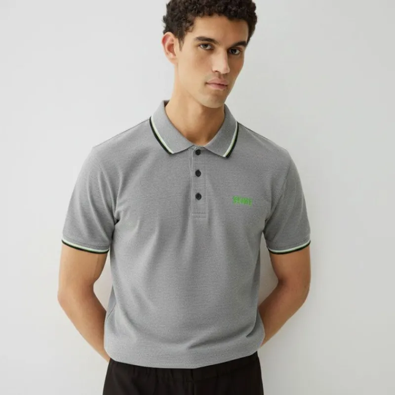 Discount Polo coton Massimo ashrose avec liseré Homme Homme Polo