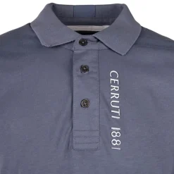 Clearance Polo en coton velino logo brodé vertical Homme Homme Polo