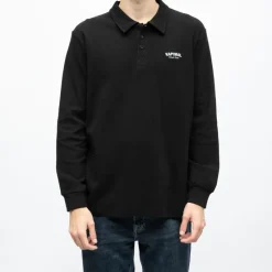 Outlet Polo manches longues broderie cote germinal Homme Homme Polo