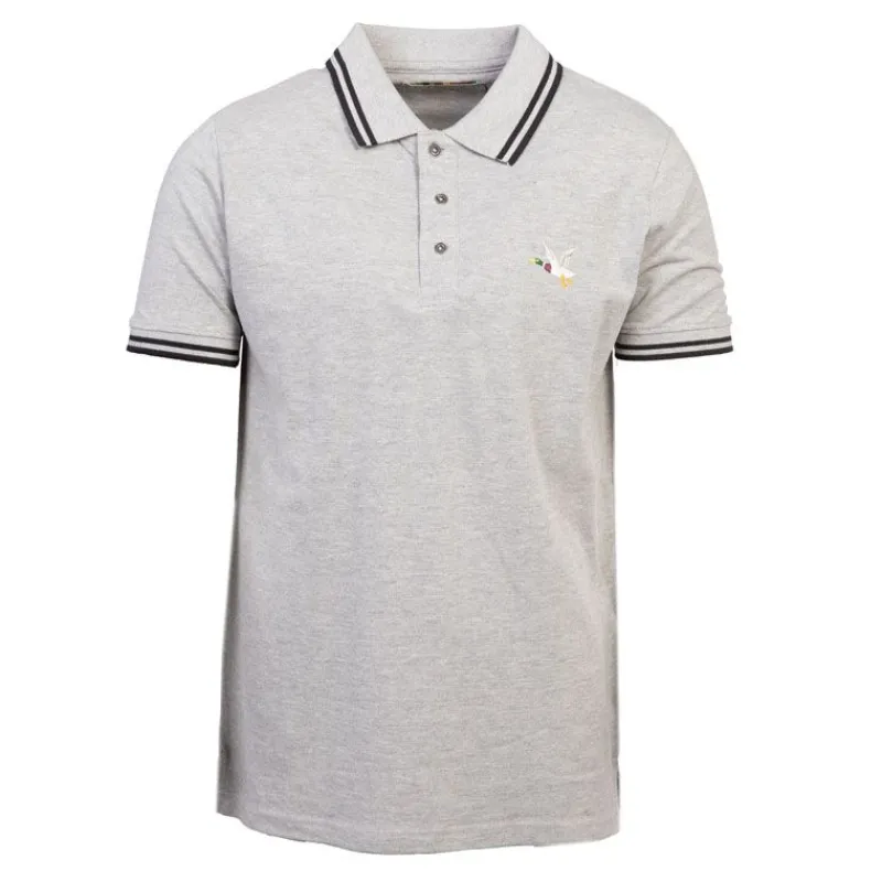 Sale Polo sherman logo coloré brodé avec boutons argentés Homme Homme Polo