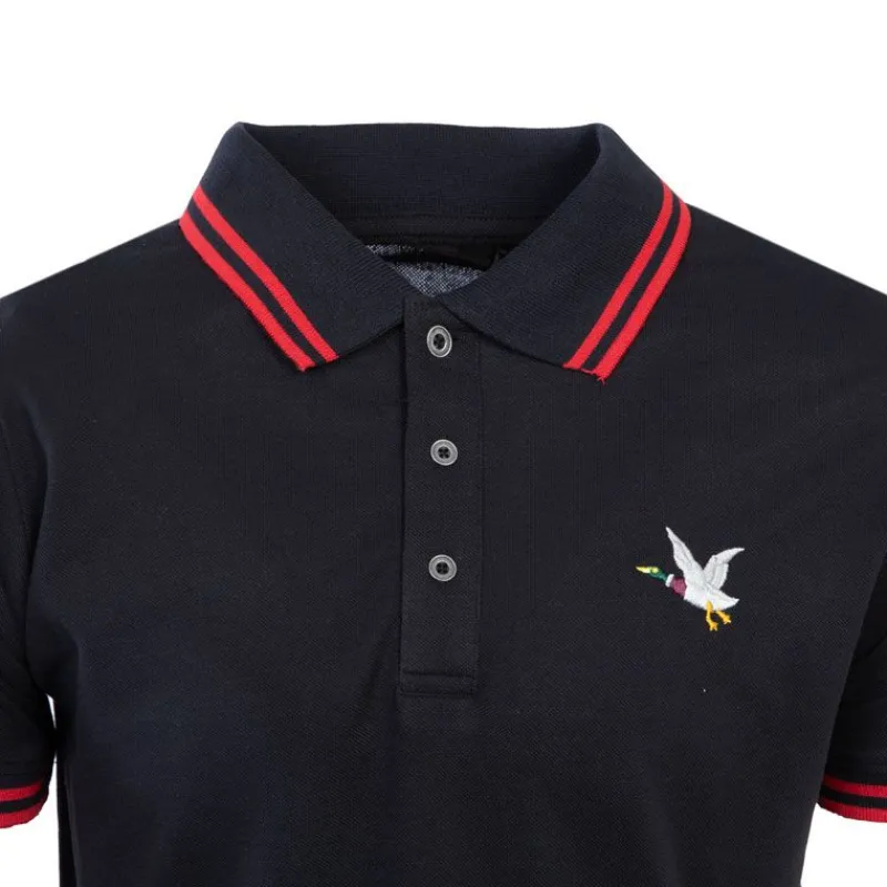 Sale Polo sherman logo coloré brodé avec boutons argentés Homme Homme Polo