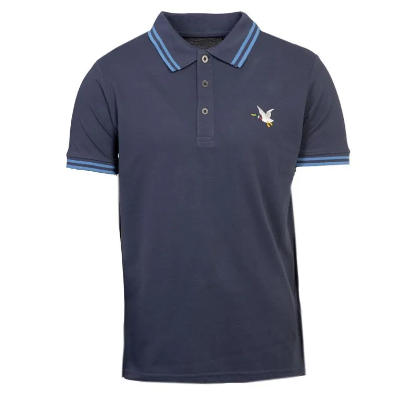 Outlet Polo sherman logo coloré brodé avec boutons argentés Homme Homme Polo