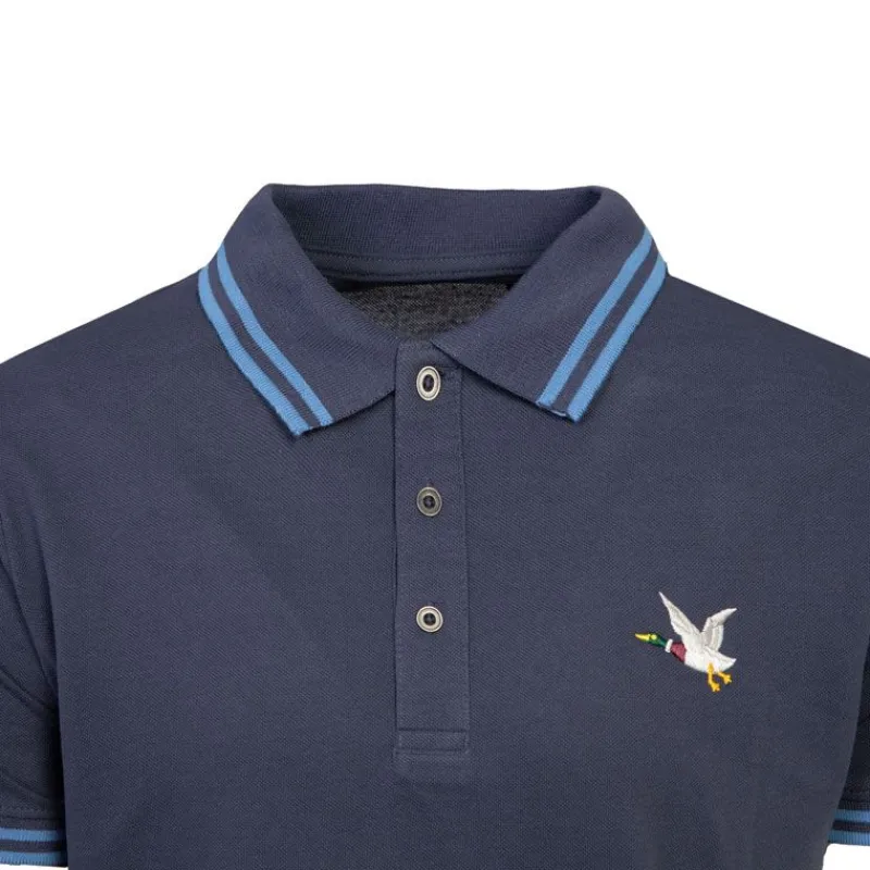 Outlet Polo sherman logo coloré brodé avec boutons argentés Homme Homme Polo