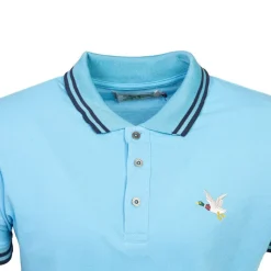 Clearance Polo sherman logo coloré brodé avec boutons argentés Homme Homme Polo