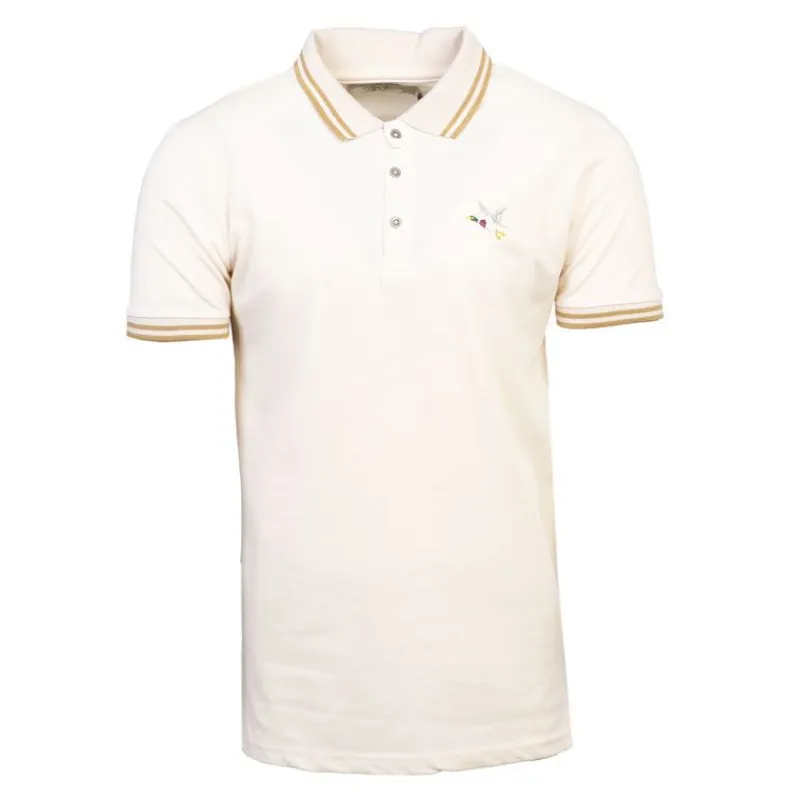 Clearance Polo sherman logo coloré brodé avec boutons argentés Homme Homme Polo