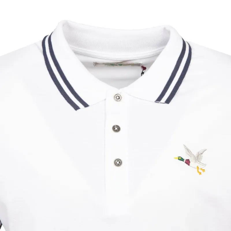 Clearance Polo sherman logo coloré brodé avec boutons argentés Homme Homme Polo