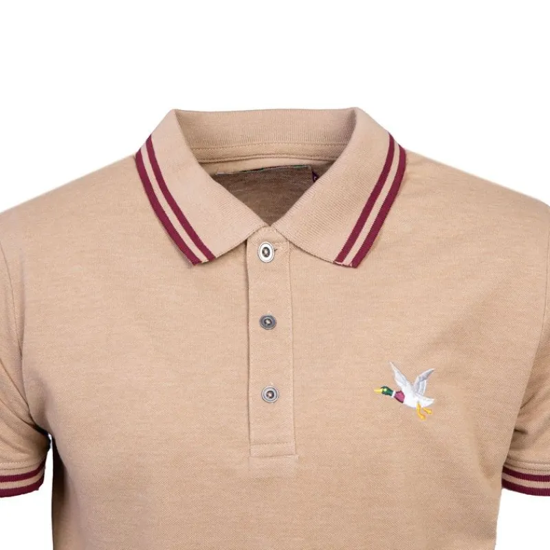 Clearance Polo sherman logo coloré brodé avec boutons argentés Homme Homme Polo