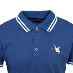 Clearance Polo sherman logo coloré brodé avec boutons argentés Homme Homme Polo