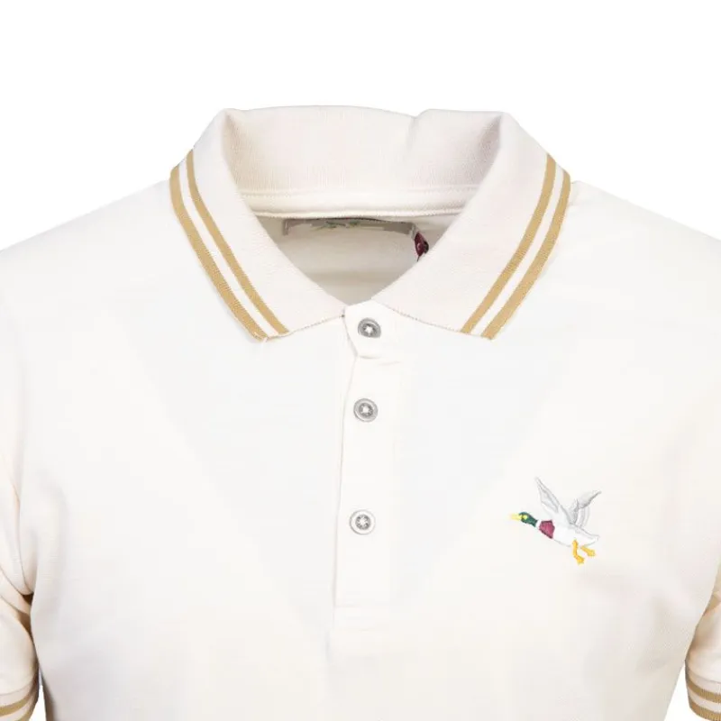 Hot Polo sherman logo coloré brodé avec boutons argentés Homme Homme Polo
