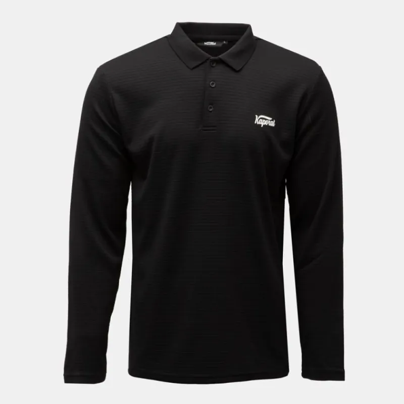 Online Polo texturé manches longues jilan Homme Homme Polo