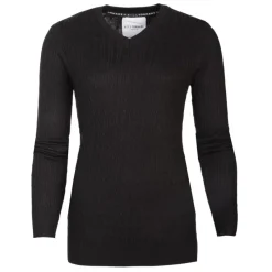 Hot Pull col v torsadé 18734 Femme Femme Pull, Gilet, Sweat