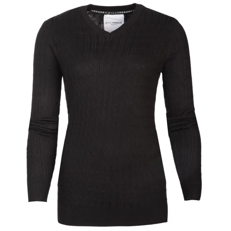 Hot Pull col v torsadé 18734 Femme Femme Pull, Gilet, Sweat