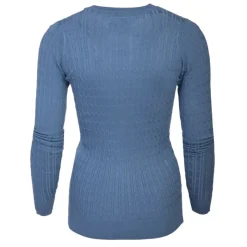 Clearance Pull col v torsadé 18734 Femme Femme Pull, Gilet, Sweat