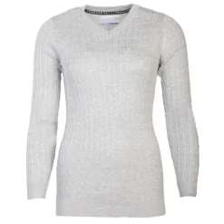 Discount Pull col v torsadé 18734 Femme Femme Pull, Gilet, Sweat