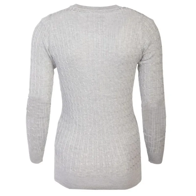 Discount Pull col v torsadé 18734 Femme Femme Pull, Gilet, Sweat