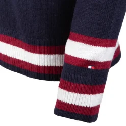 Best Pull à rayures blanches logo écusson maille fine Homme Homme Pull, Gilet, Sweat