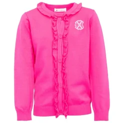 Clearance Pull à volants avec boutons logo brodé Fille Enfant Sweat, Pull, Gilet