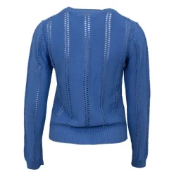 Outlet Pull ajouré avec boutons kaki milada Femme Femme Pull, Gilet, Sweat