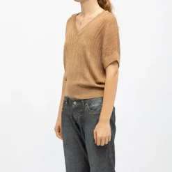 Best Pull ajusté manches courtes Femme Femme Haut, Chemise