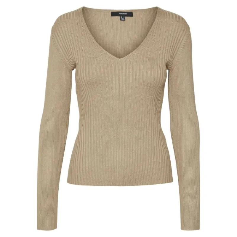 Discount Pull Autumn cotelé col V ajusté Femme Femme Pull, Gilet, Sweat