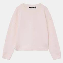 Outlet Pull besti col rond regular avec détail couture Femme Femme Pull, Gilet, Sweat