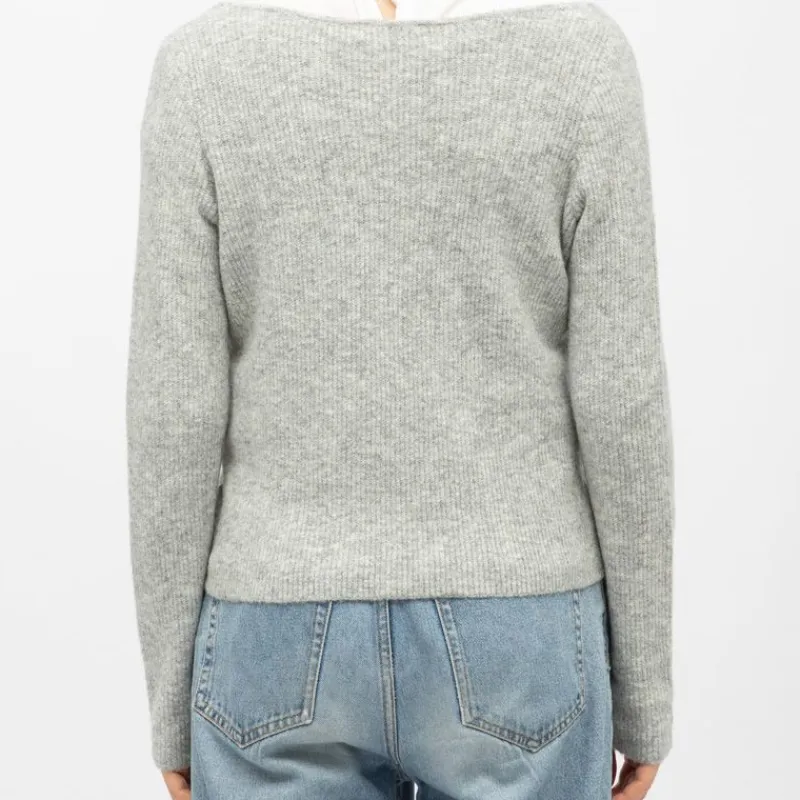 Online Pull col bateau chiné mila Femme Femme Pull, Gilet, Sweat