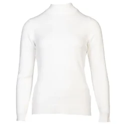 Discount Pull col cheminée cachemire et laine mélangé Femme Femme Pull, Gilet, Sweat